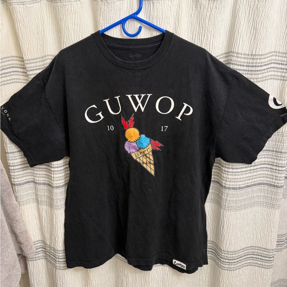 TRAP GOD X COOKIES Cookies GUWOP T-shirt MENS SZ XL Sleeve graphics